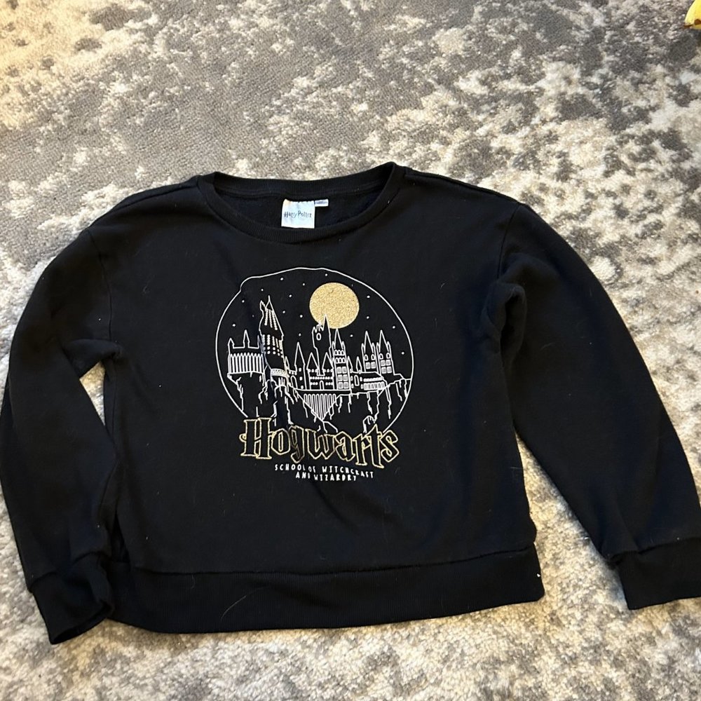Mad Engine Little Kids Harry Potter Long Sleeve Black Sweatshirt Small-Medium